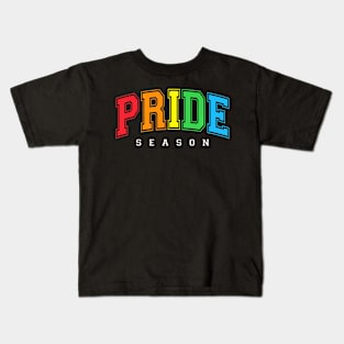 Gay Pride Season Lgbt Lgbtq Rainbow Flag Kids T-Shirt